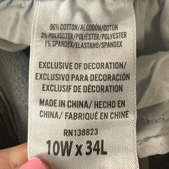 Idyllwind Miranda Lambert Light Wash Side Studded Flare Jeans 10Wx34L Distressed - Picture 9 of 10